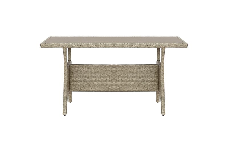 havebord 120x70x66 cm polyrattan grå - Grå - Spisebord & havebord