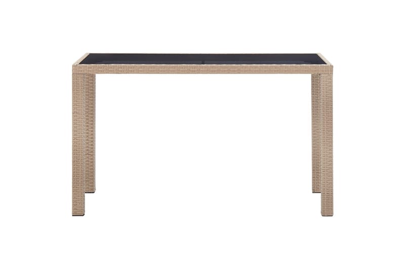 havebord 123 x 60 x 74 cm polyrattan grå - Grå - Spisebord & havebord