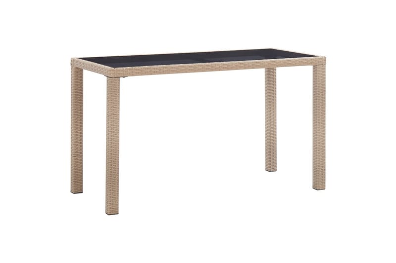 havebord 123 x 60 x 74 cm polyrattan grå - Grå - Spisebord & havebord