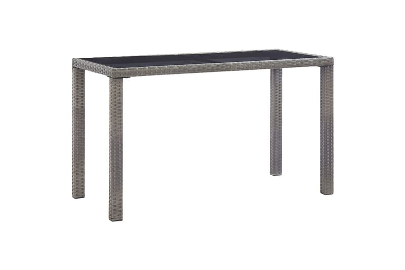 havebord 123 x 60 x 74 cm polyrattan antracitgrå - Grå - Havemøbler - Havebord - Spisebord & havebord