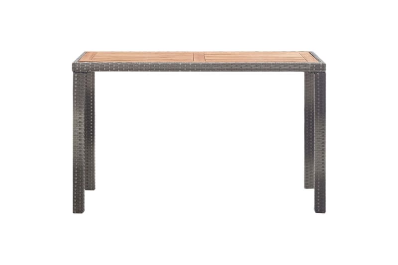 havebord 123x60x74 cm massivt akacietræ antracitgrå og brun - Grå - Havemøbler - Havebord - Spisebord & havebord