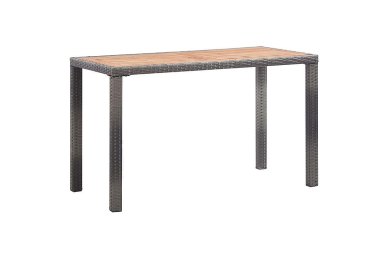 havebord 123x60x74 cm massivt akacietræ antracitgrå og brun - Grå - Havemøbler - Havebord - Spisebord & havebord