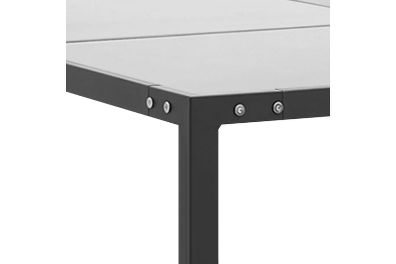 havebord 130x130x72 cm stål og glas antracitgrå - Antracit - Spisebord & havebord
