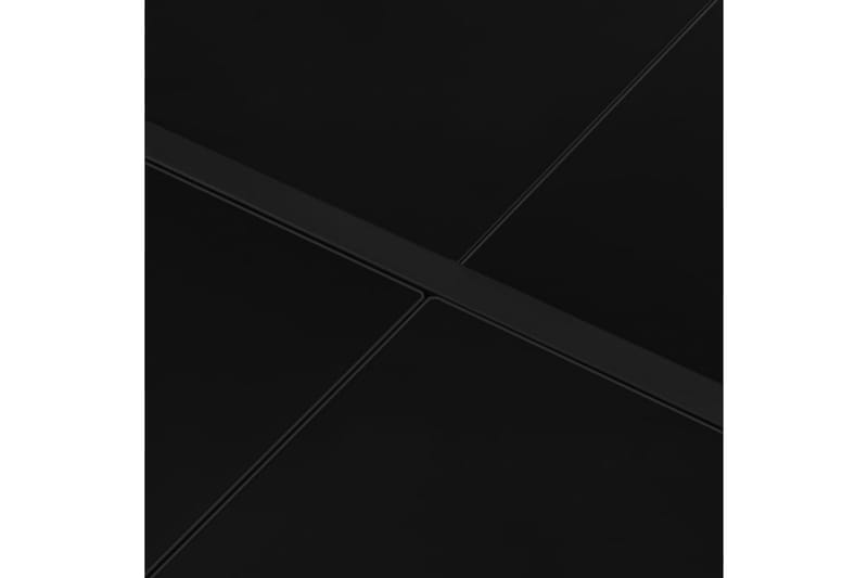 havebord 130x130x72cm stål og glas sort - Sort - Havemøbler - Havebord - Spisebord & havebord