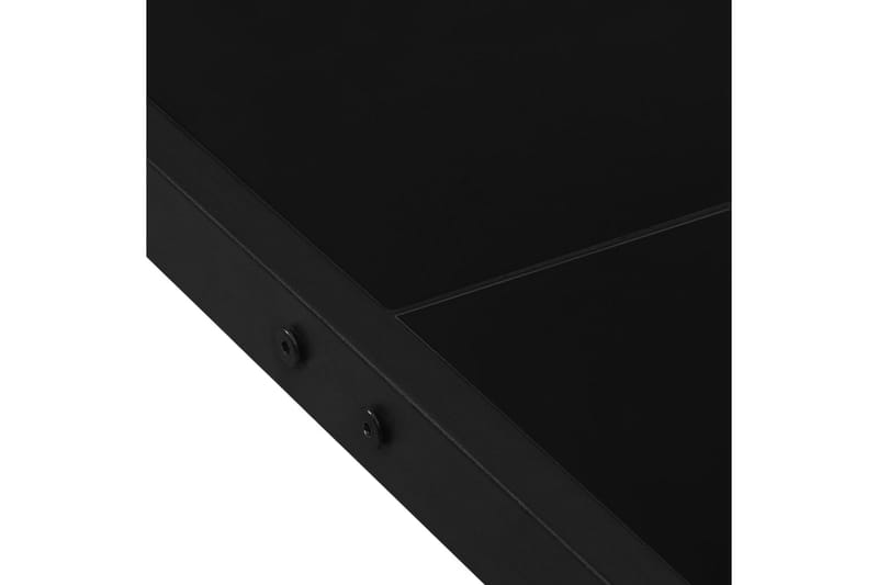 havebord 130x130x72cm stål og glas sort - Sort - Havemøbler - Havebord - Spisebord & havebord