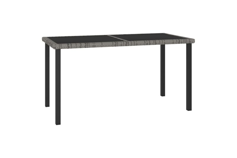 havebord 140x70x73 cm polyrattan grå - Grå - Havemøbler - Havebord - Spisebord & havebord
