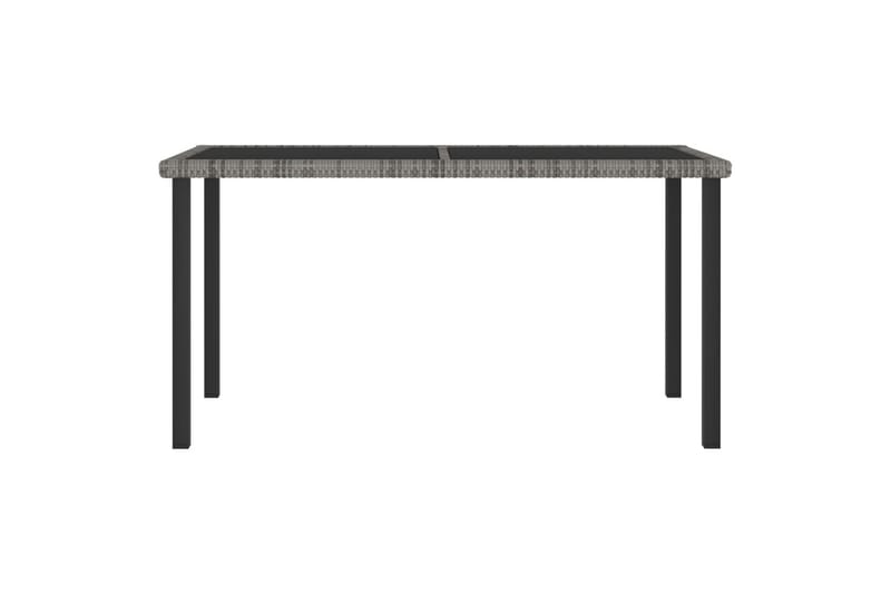 havebord 140x70x73 cm polyrattan grå - Grå - Havemøbler - Havebord - Spisebord & havebord