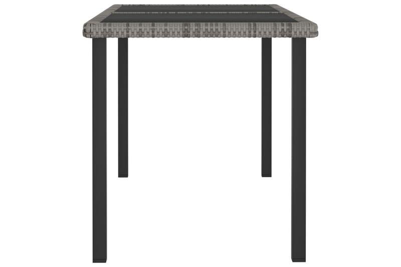 havebord 140x70x73 cm polyrattan grå - Grå - Havemøbler - Havebord - Spisebord & havebord