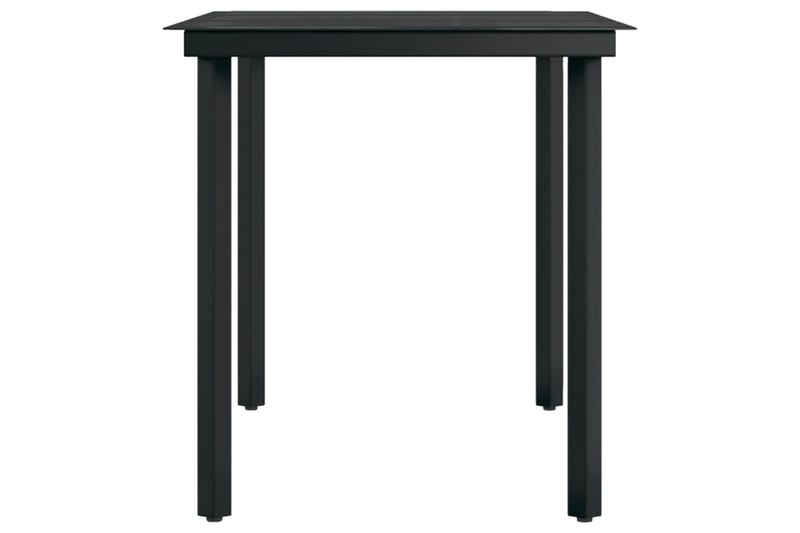 havebord 140x70x74 cm stål og glas sort - Sort - Havemøbler - Havebord - Spisebord & havebord