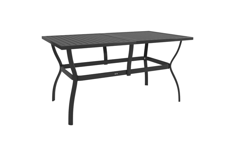 Havebord 140x80x72 cm stål antracitgrå - Antracit - Spisebord & havebord