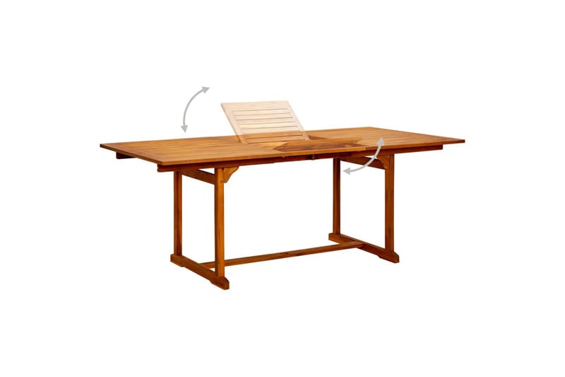 havebord (150-200)x100x75 cm massivt akacietræ - Brun - Havemøbler - Havebord - Spisebord & havebord