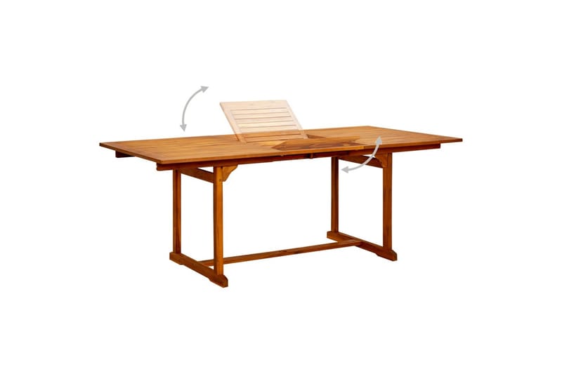 havebord (150-200)x100x75 cm massivt akacietræ - Brun - Spisebord & havebord