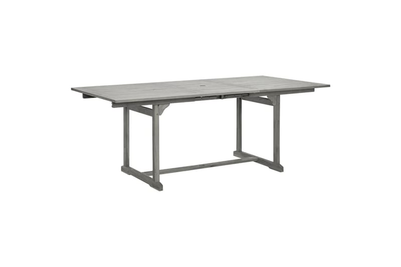 havebord (150-200)x100x75 cm massivt akacietræ - Grå - Havemøbler - Havebord - Spisebord & havebord