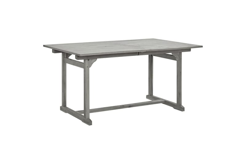 havebord (150-200)x100x75 cm massivt akacietræ - Grå - Havemøbler - Havebord - Spisebord & havebord