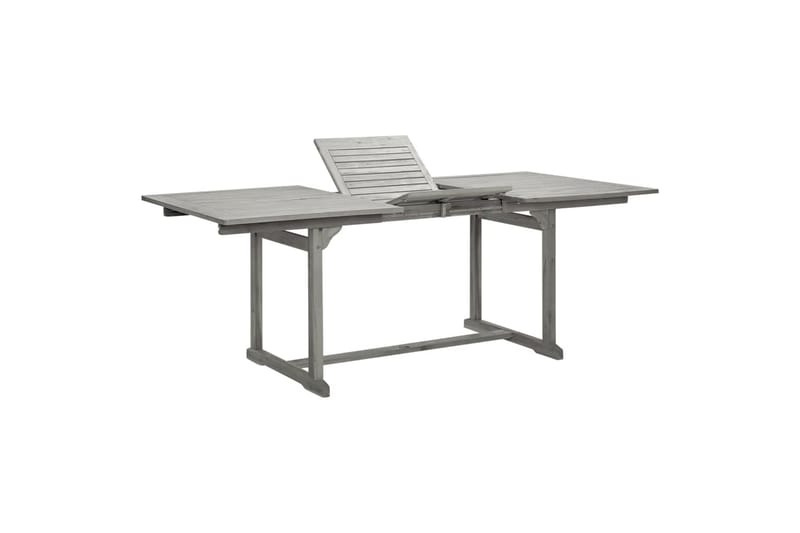 havebord (150-200)x100x75 cm massivt akacietræ - Grå - Havemøbler - Havebord - Spisebord & havebord