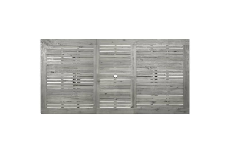 havebord (150-200)x100x75 cm massivt akacietræ - Grå - Havemøbler - Havebord - Spisebord & havebord