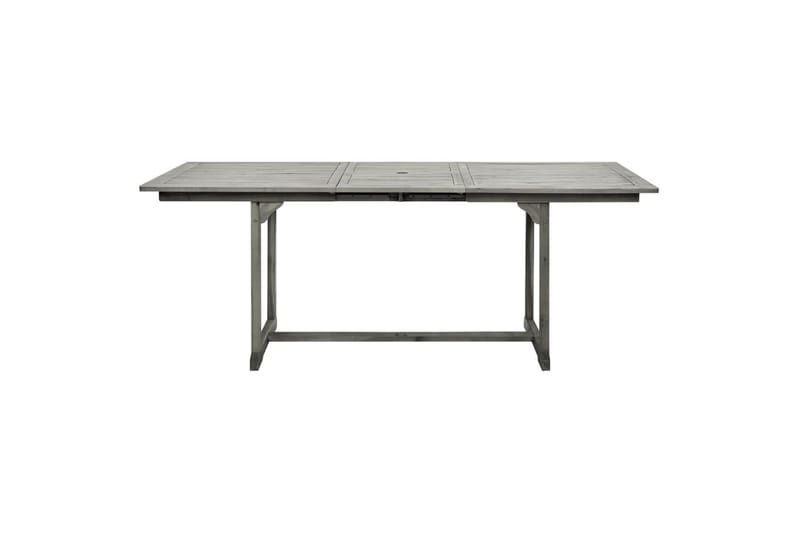 havebord (150-200)x100x75 cm massivt akacietræ - Grå - Havemøbler - Havebord - Spisebord & havebord