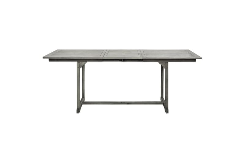 havebord (150-200)x100x75 cm massivt akacietræ - Grå - Spisebord & havebord