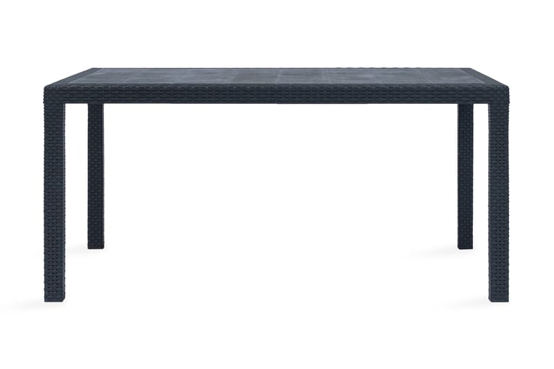 Havebord 150 X 90 X 72 Cm Plastik Rattanlook Antracitgrå - Grå - Havemøbler - Havebord - Spisebord & havebord
