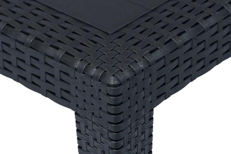 Havebord 150 X 90 X 72 Cm Plastik Rattanlook Antracitgrå - Grå - Havemøbler - Havebord - Spisebord & havebord