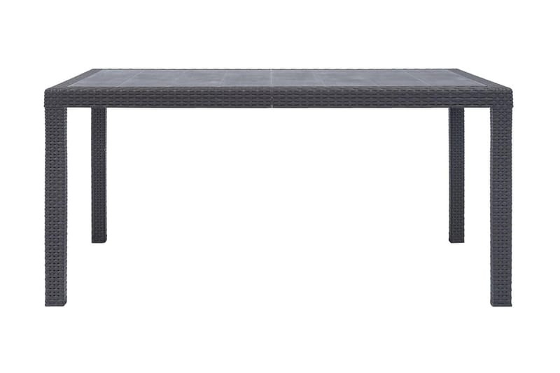 Havebord 150 X 90 X 72 Cm Plastik Rattanlook Brun - Brun - Havemøbler - Havebord - Spisebord & havebord
