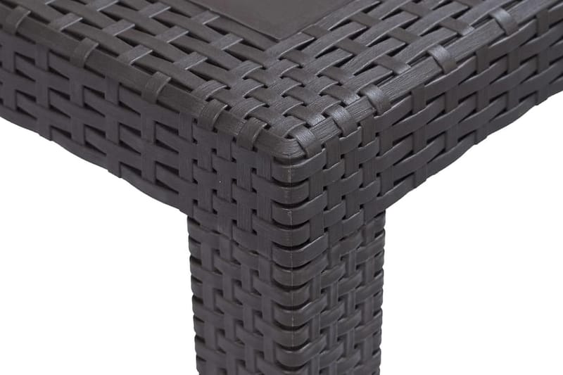 Havebord 150 X 90 X 72 Cm Plastik Rattanlook Brun - Brun - Havemøbler - Havebord - Spisebord & havebord