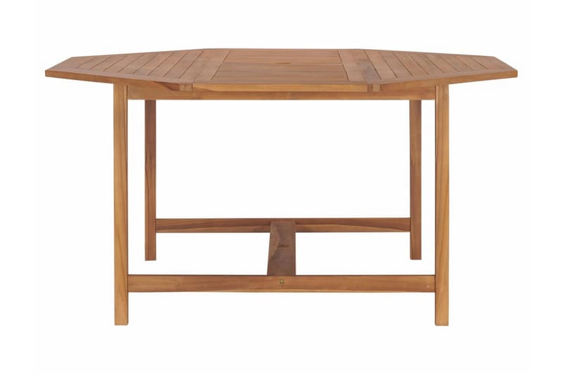 Havebord 150x150x75 cm Massivt Teaktræ - Brun - Spisebord & havebord