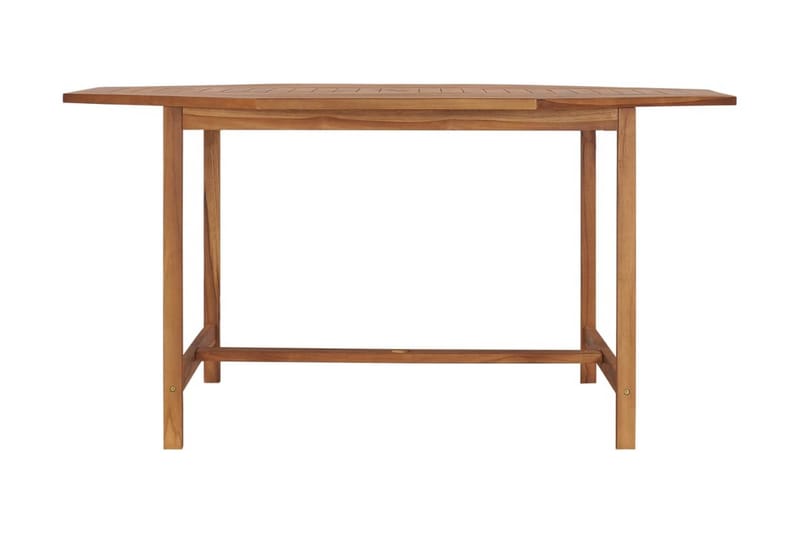 Havebord 150x150x75 cm Massivt Teaktræ - Brun - Spisebord & havebord