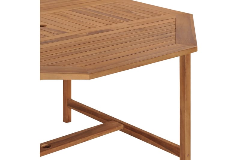 Havebord 150x150x75 cm Massivt Teaktræ - Brun - Havemøbler - Havebord - Spisebord & havebord