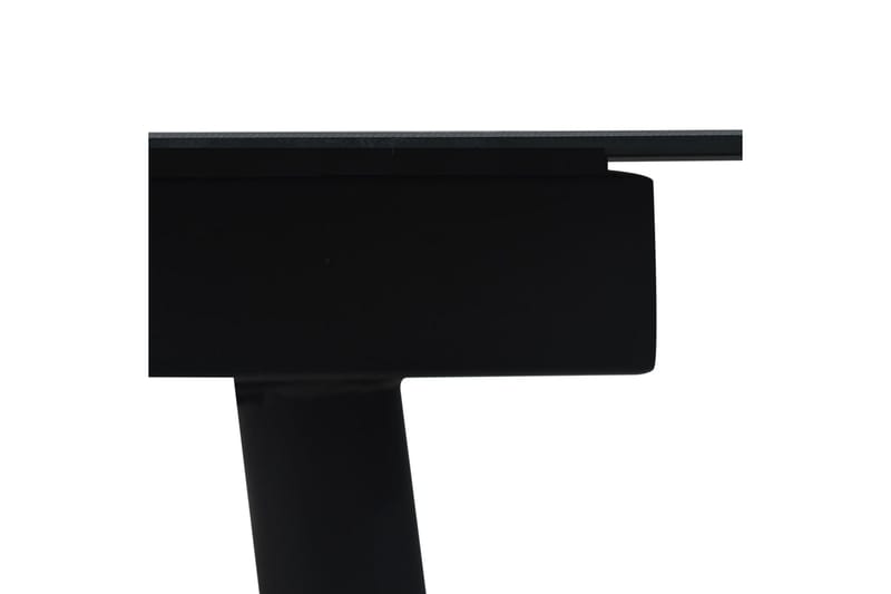 Havebord 150x80x74 cm stål og glas sort - Sort - Havemøbler - Havebord - Spisebord & havebord