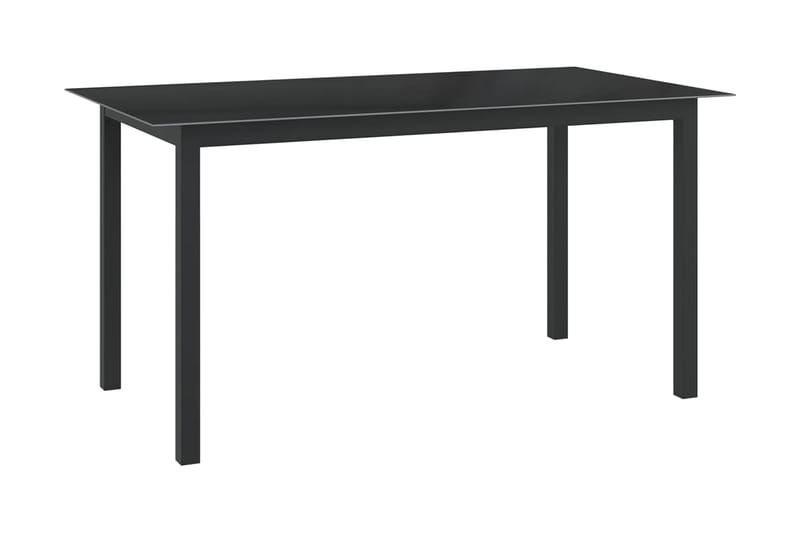 havebord 150x90x74 cm aluminium og glas antracitgrå - Antracit - Spisebord & havebord