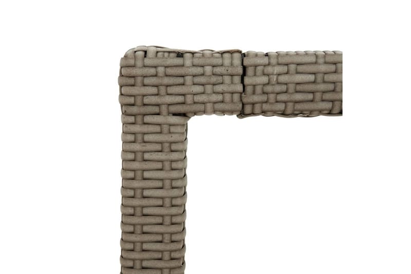 havebord 150x90x75 cm hærdet glas og polyrattan beige - Beige - Havemøbler - Havebord - Spisebord & havebord