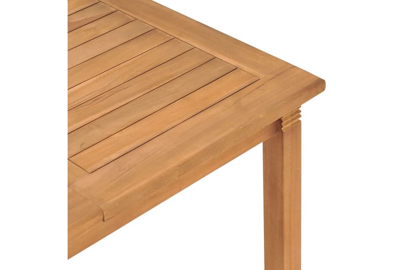havebord 150x90x75 cm massivt teaktræ - Brun - Spisebord & havebord