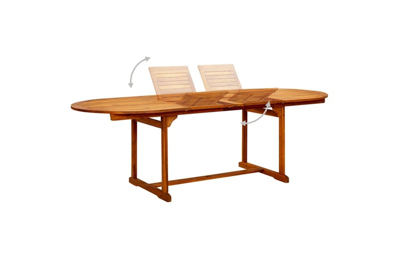 havebord (160-240)x100x75 cm massivt akacietræ - Brun - Havemøbler - Havebord - Spisebord & havebord