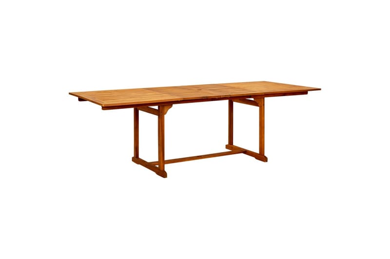havebord (160-240)x100x75 cm massivt akacietræ - Brun - Spisebord & havebord