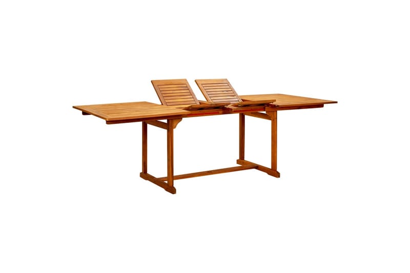 havebord (160-240)x100x75 cm massivt akacietræ - Brun - Havemøbler - Havebord - Spisebord & havebord