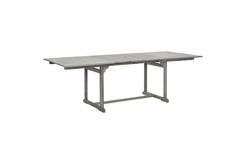 havebord (160-240)x100x75 cm massivt akacietræ - Grå - Havemøbler - Havebord - Spisebord & havebord