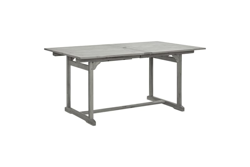 havebord (160-240)x100x75 cm massivt akacietræ - Grå - Havemøbler - Havebord - Spisebord & havebord