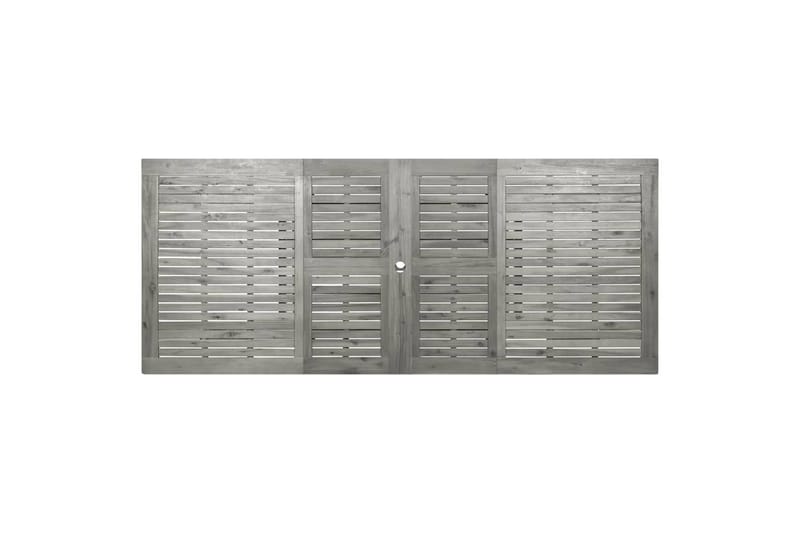 havebord (160-240)x100x75 cm massivt akacietræ - Grå - Havemøbler - Havebord - Spisebord & havebord