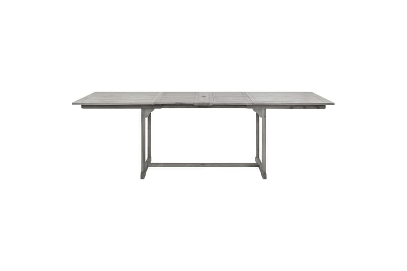 havebord (160-240)x100x75 cm massivt akacietræ - Grå - Havemøbler - Havebord - Spisebord & havebord