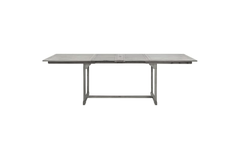 havebord (160-240)x100x75 cm massivt akacietræ - Grå - Spisebord & havebord