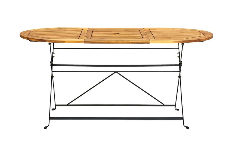 havebord 160x85x74 cm massivt akacietræ oval - Brun - Havemøbler - Havebord - Spisebord & havebord