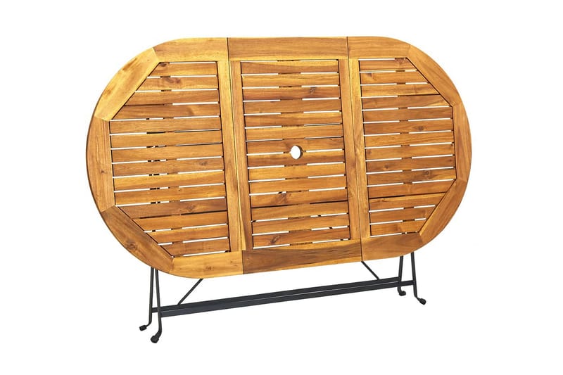 havebord 160x85x74 cm massivt akacietræ oval - Brun - Spisebord & havebord