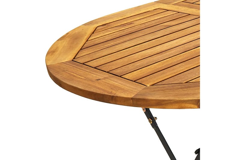 havebord 160x85x74 cm massivt akacietræ oval - Brun - Spisebord & havebord