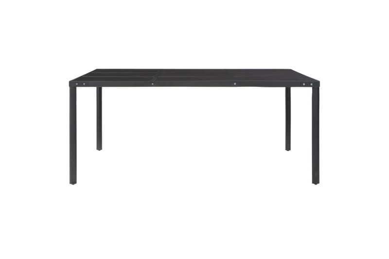 havebord 170x170x74,5 cm stål og glas sort - Sort - Havemøbler - Havebord - Spisebord & havebord