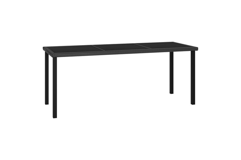 havebord 180x70x73 cm polyrattan sort - Sort - Havemøbler - Havebord - Spisebord & havebord