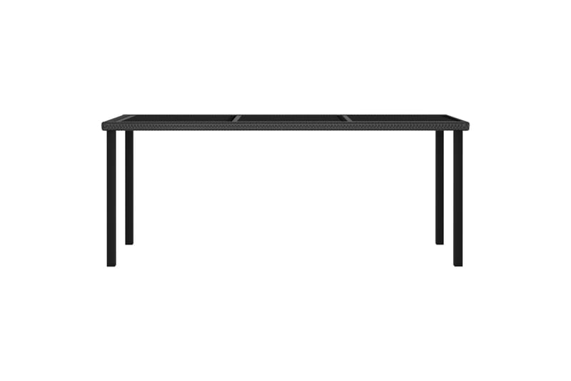 havebord 180x70x73 cm polyrattan sort - Sort - Havemøbler - Havebord - Spisebord & havebord