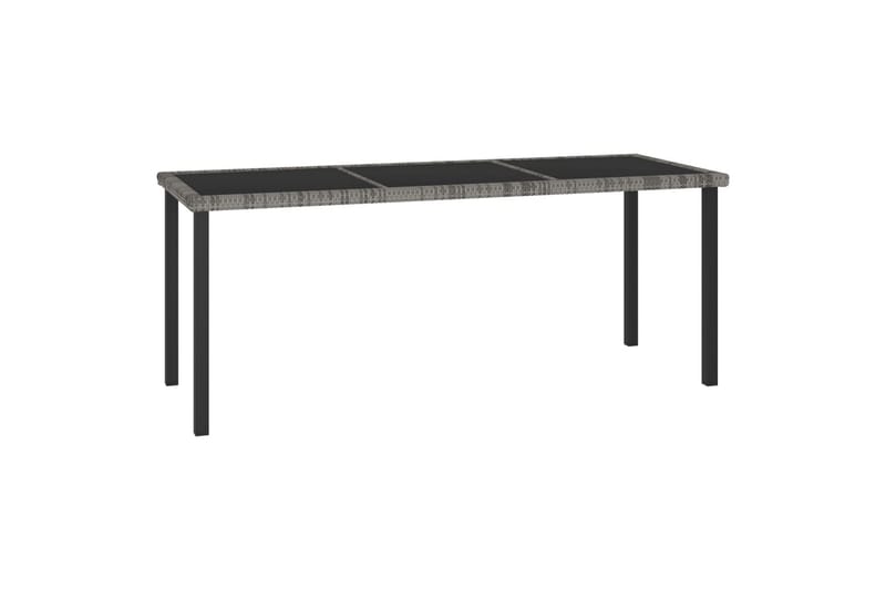 havebord 180x70x73 cm polyrattan grå - Grå - Havemøbler - Havebord - Spisebord & havebord