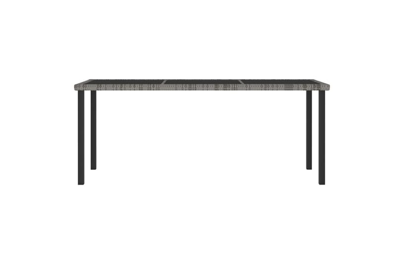 havebord 180x70x73 cm polyrattan grå - Grå - Havemøbler - Havebord - Spisebord & havebord