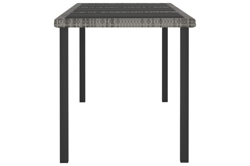 havebord 180x70x73 cm polyrattan grå - Grå - Havemøbler - Havebord - Spisebord & havebord